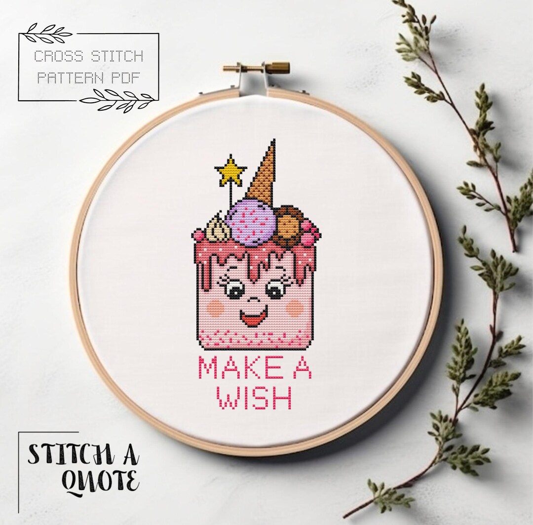 Birthday Cross Stitch Pattern Digital PDF Download Birthday Cake ...