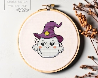 Geest kruissteekpatroon Halloween kruissteek schattig spook