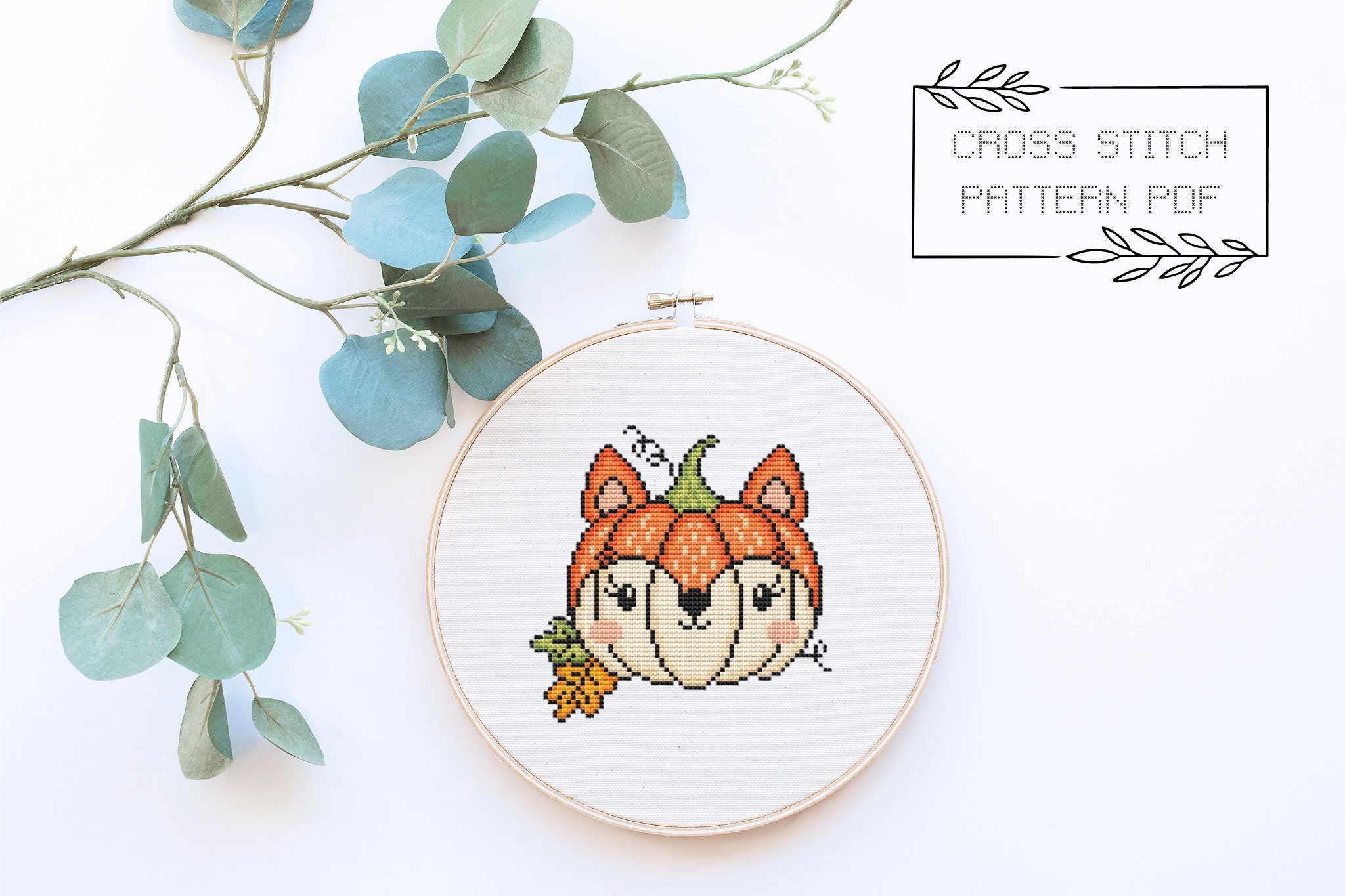 Autumn Cross Stitch Pattern Autumn Pumpkin Cross Stitch PDF Instant ...