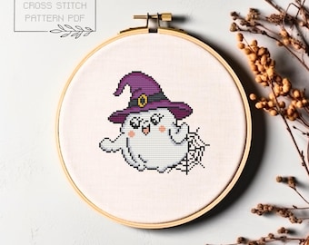 Geest kruissteekpatroon Halloween kruissteek schattig spook