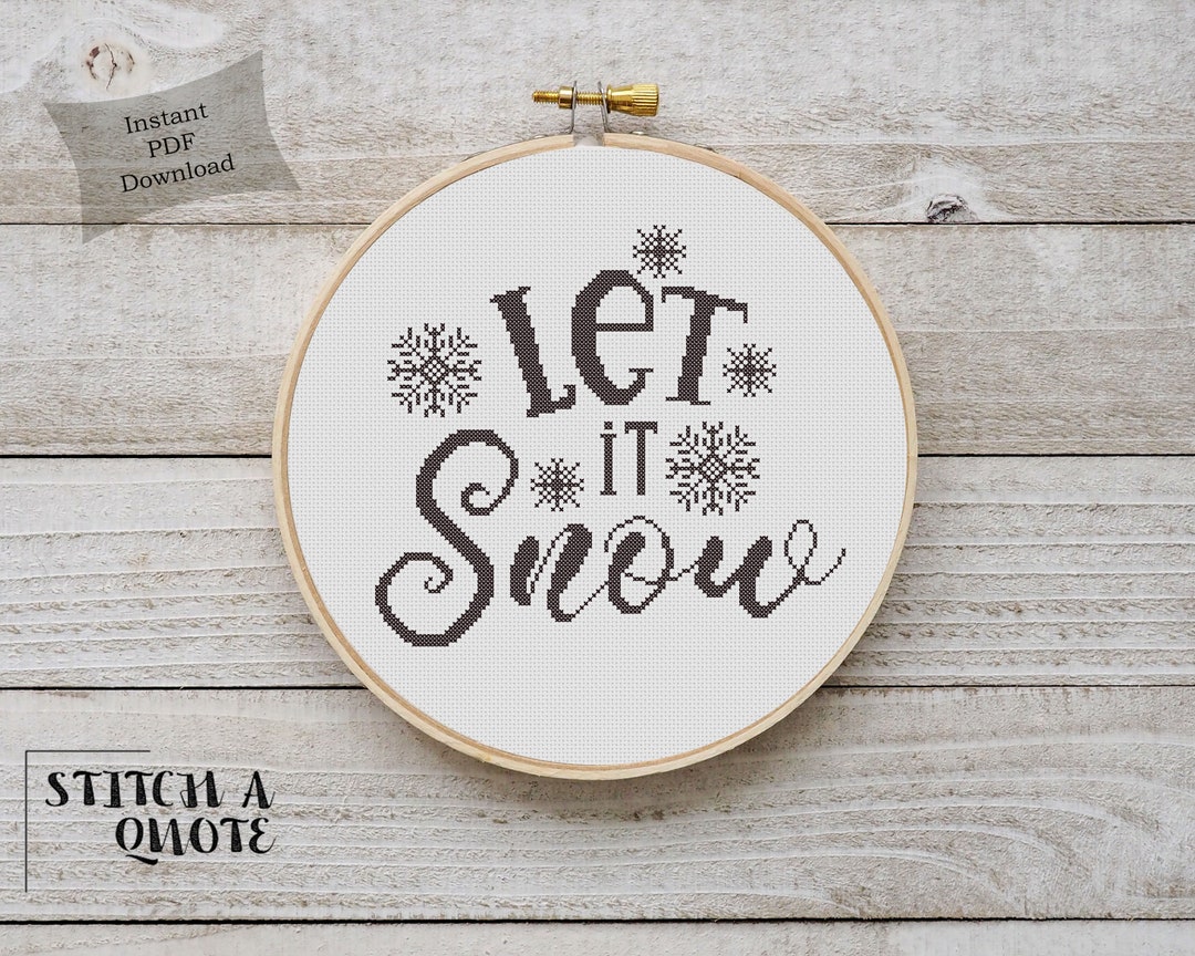 Modern Cross Stitch | Let It Snow Counted Cross Stitch Pattern ...