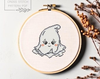Geest kruissteekpatroon Halloween kruissteek schattig spook