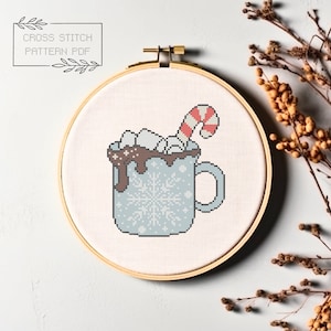 Kerst-kruissteekpatroon Kerst-kruissteekkaart Kerstknutsels Eenvoudige kruissteek Instant download Handgemaakt kerstcadeau