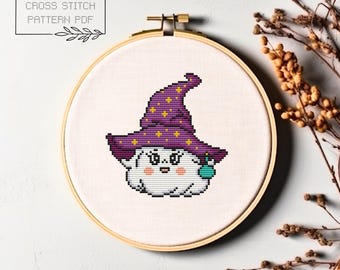 Geest kruissteekpatroon Halloween kruissteek schattig spook