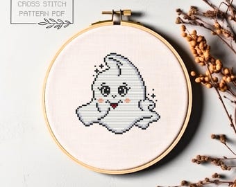 Geest kruissteekpatroon Halloween kruissteek schattig spook