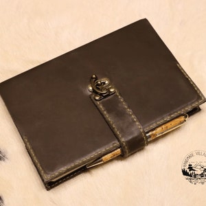 Olive Grey Refillable Leather Journal