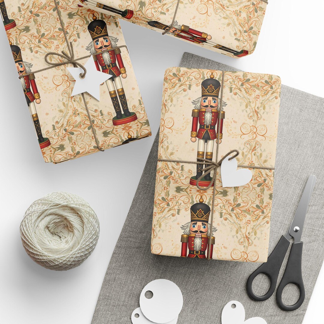 Festive Holiday Wrapping Paper, Gift Wrap for Christmas, Unique Santa ...