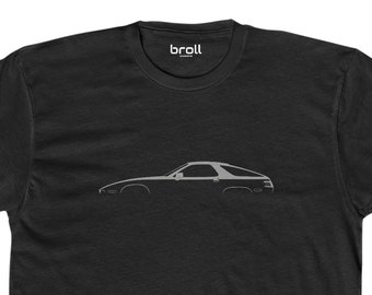 928 Silhouette Shirt-German Sports Car Unisex Cotton Crew T-Shirt-Front Engine German Sports Car Tshirt