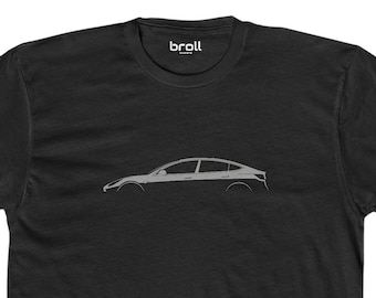 Uniseks katoenen T-shirt met ronde hals, Silhouette voor 3 modellen