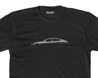 S Model Silhouette Unisex Cotton Crew T-Shirt