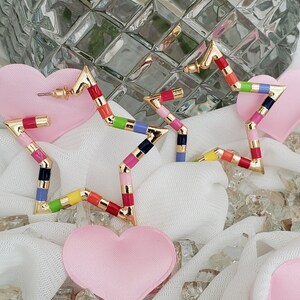 Rainbow Star earrings