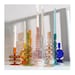 Glass Candlestick Taper Candle Holders | Nordic Glass Flower Vases | Rainbow Colorful Candle Holder 