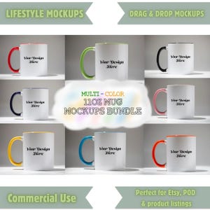 Studio Collection Multi Color-White Mug Mockup Bundle of 11oz