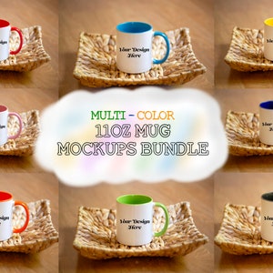 Multi Color-White Mug Mockup Bundle of 11oz