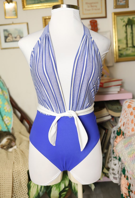 Deweese Design Plunging Neckline Swimsuit