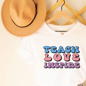 Teach Love Inspire Unisex Jersey Short Sleeve Tee Teacher Tee New Teacher Shirt Teacher appreciation Teacher T-shirt Kindergarten teacher
