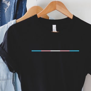 Minimalist Trans Shirt LGBTQ T Shirt Trans Pride T Shirt, Transgender Shirt, LGBT Gifts Unisex Jersey Short Sleeve Tee Trans Flag Line Shirt