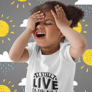 I still live with my parents Graphic shirt Kids funny shirt Sibling shirts  Funny t-shirt for kids Cute kid&#39;s shirt gift for kids Toddler