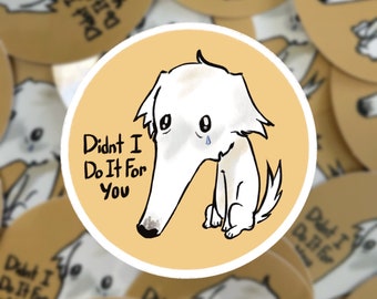 Borzoi Sticker | Borzoi Dog Sticker | Dog Sticker | Dog Round Sticker