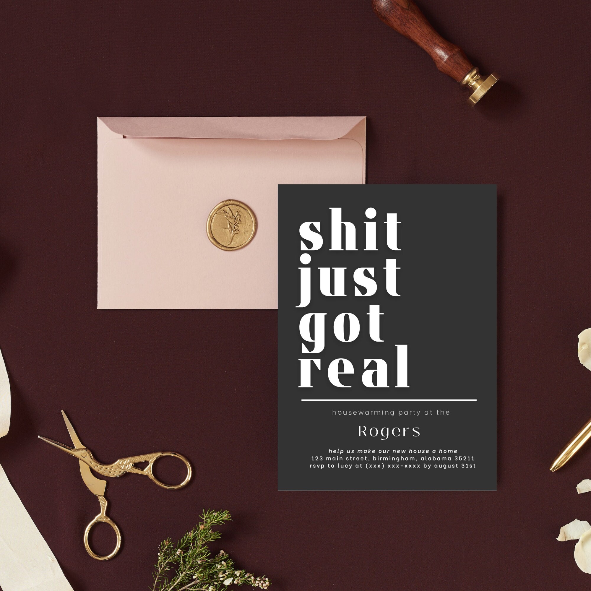 Editable Housewarming Invitation | Editable Canva Template Digital or ...