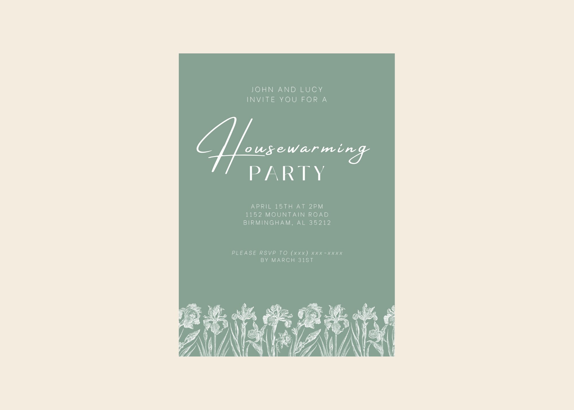 Editable Housewarming Invitation Editable Canva Template Digital or ...