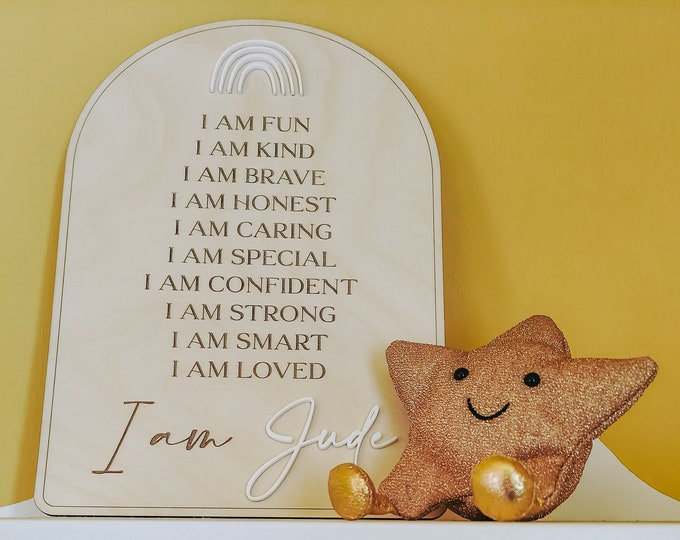 Positive Affirmation board | personalised wall decor | affirmations for kids