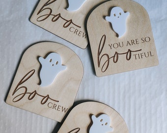 Halloween ghost shelf sitter decoration | You are so bootiful | Boo crew | baby photo props | Flat lay prop