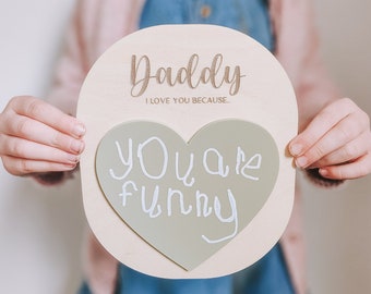 Reasons why I love you | I love you because | reusable personalised love note