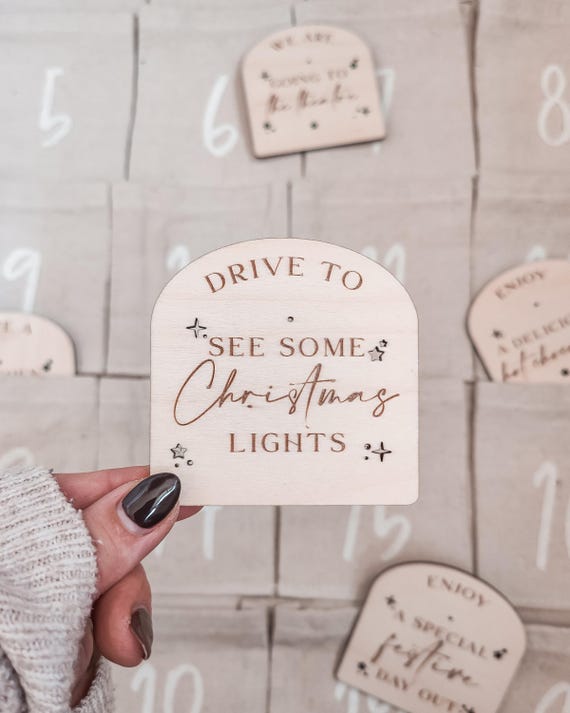 Wooden Advent Activity Cards: Reusable Christmas Calendar Fillers