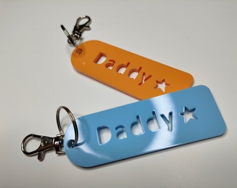 Personalised acrylic keyring  | name or word keychain | pastel bag tag