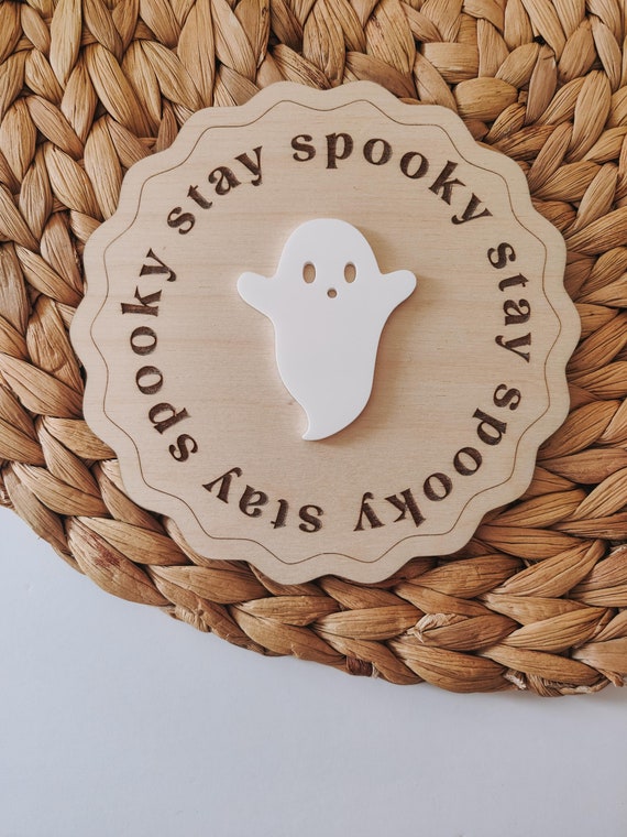 Stay Spooky ghost wooden decoration | Halloween decor | autumn decorations