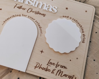 Personalised Christmas Eve board for Santa | Father Christmas | Laser engraved