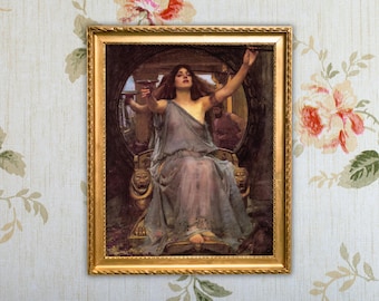 Circe and Ulysses Art Print: Witchy Mythology Poster