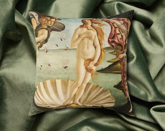 Birth of Venus Pillow: Botticelli Renaissance Art Throw Cushion