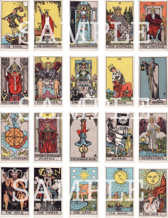 Printable Tarot Card Stickers