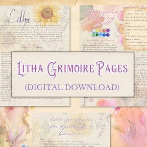Litha Grimoire Pages: Księga Cieni Letniego Przesilenia (Pobranie cyfrowe)