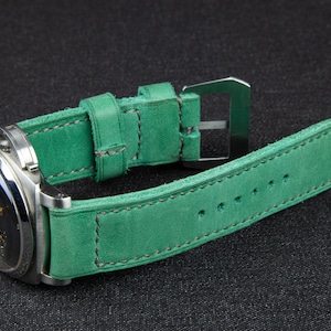 Leather Watch Straps for Panerai,  Watch Leather Straps, Customade Watch Straps, Pam 22mm /24mm/26mm , Vintage Style