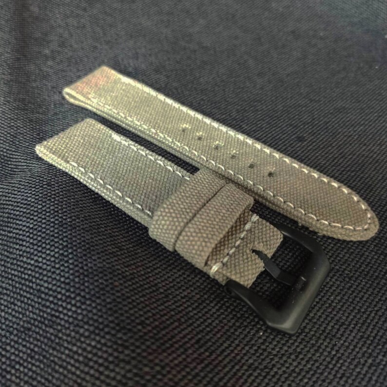 Canvas Watch Strap, 22mm , 24mm, 26mm,rolled Canvas Strap,vintage