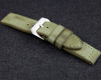 Handmade Leather Watch Strap for Panerai: Vintage Style