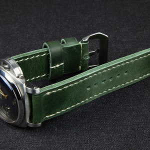 Leather Watch Strap for Panerai, Leather Watch  Band , Custom Watch Strap, Pam 22mm /24mm, /26mm , Vintage Watch Strap ,Flow Straps
