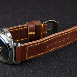 Leather Watch Strap for Panerai,  Watch Leather Strap, Custom Watch Strap, Pam 22mm /24mm/26mm , Vintage Watch Strap, Watch Strap