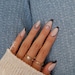 24 pcs Black Art Press On Nails| Press On Nail| Nail Press On| Almond Press On Nail| Nail Press On Short|Short Nail| Fake Nail| Glue On Nail 