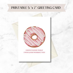 Je sais ce que je ferais sans vous - jolie carte d'amour imprimable - PDF PNG - téléchargement immédiat - 5 x 7