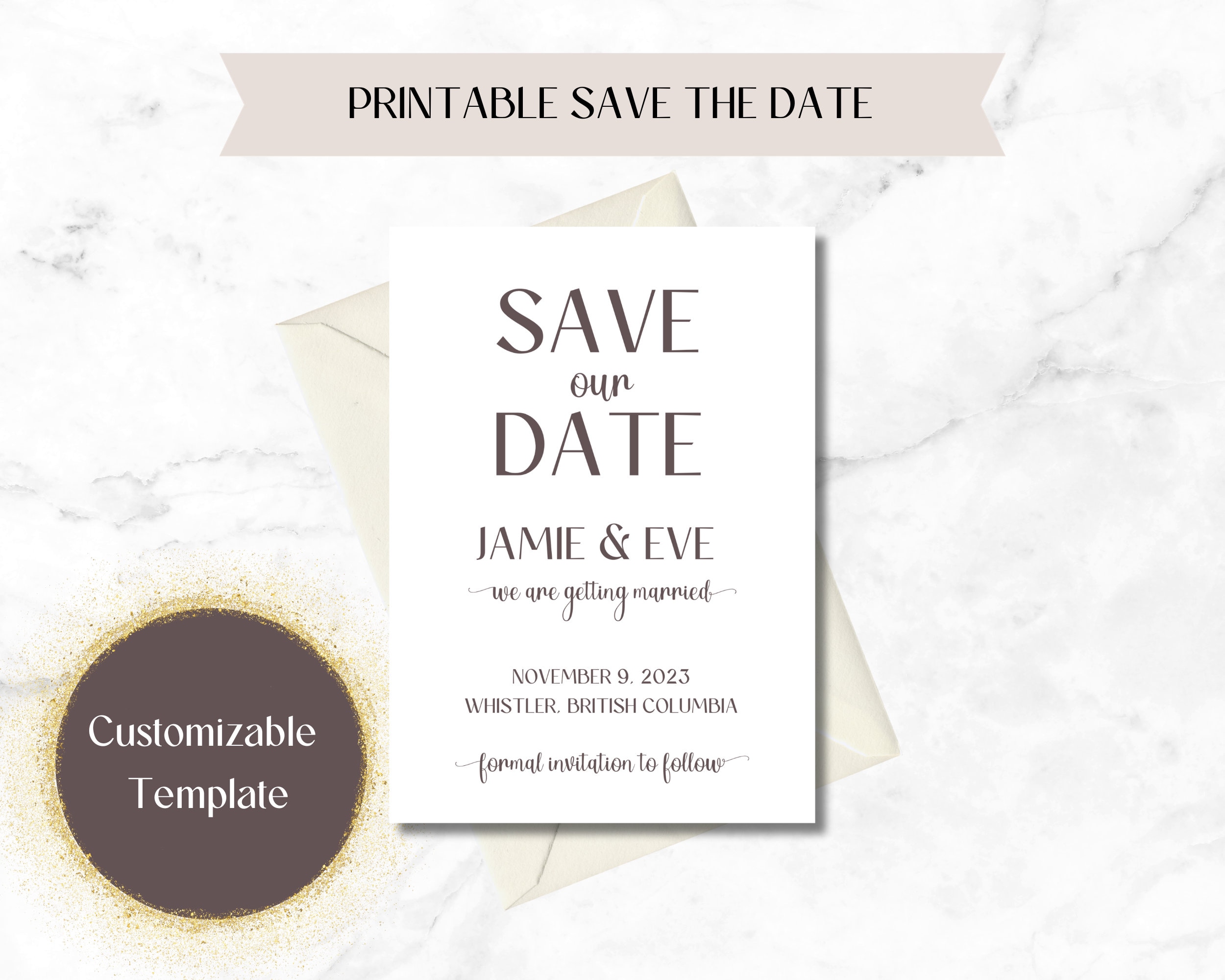 Save Our Date Template Printable Save the Date Wedding Invite Template