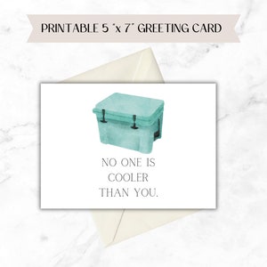 No One Cooler Than You - Cute Printable Love Card - PDF PNG - Instant ...