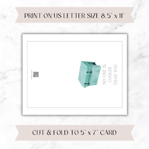 No One Cooler Than You - Cute Printable Love Card - PDF PNG - Instant ...