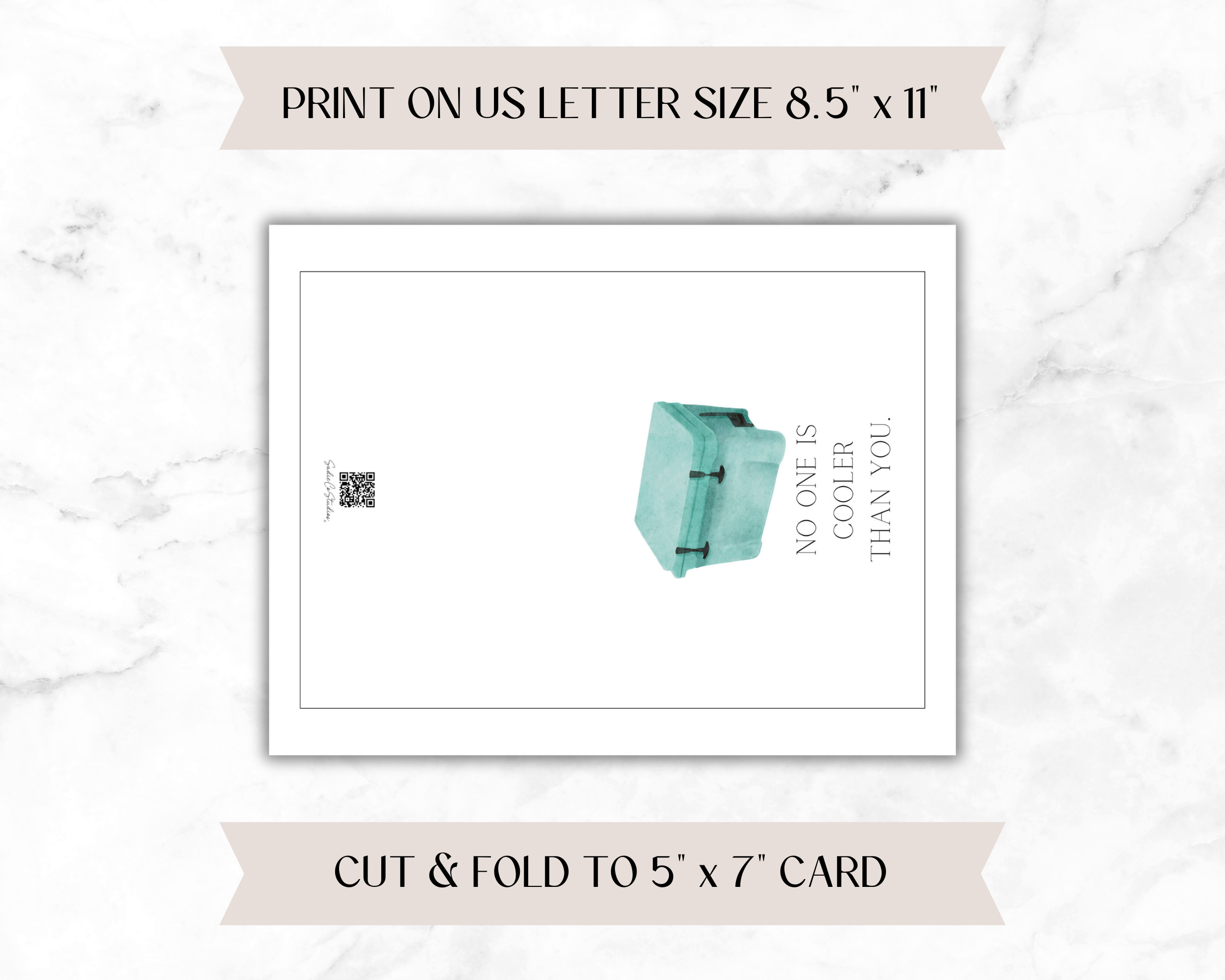 No One Cooler Than You - Cute Printable Love Card - PDF PNG - Instant ...
