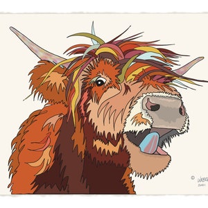 Highland Scottish Cow Print Bella&#39;s Cow