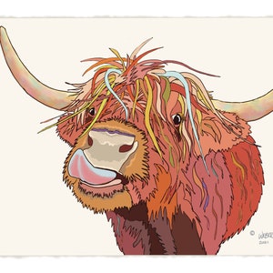 Highland Scottish Cow Print Gia&#39;s Cow