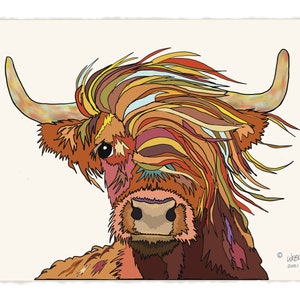 Highland Scottish Cow Print Talia&#39;s Cow